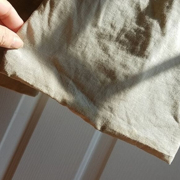 MEN'S VINTAGE 90s Pelle Pelle Linen Shirt Pants Set Cream MAN'S 4 Extra Large - Picture 9 of 15